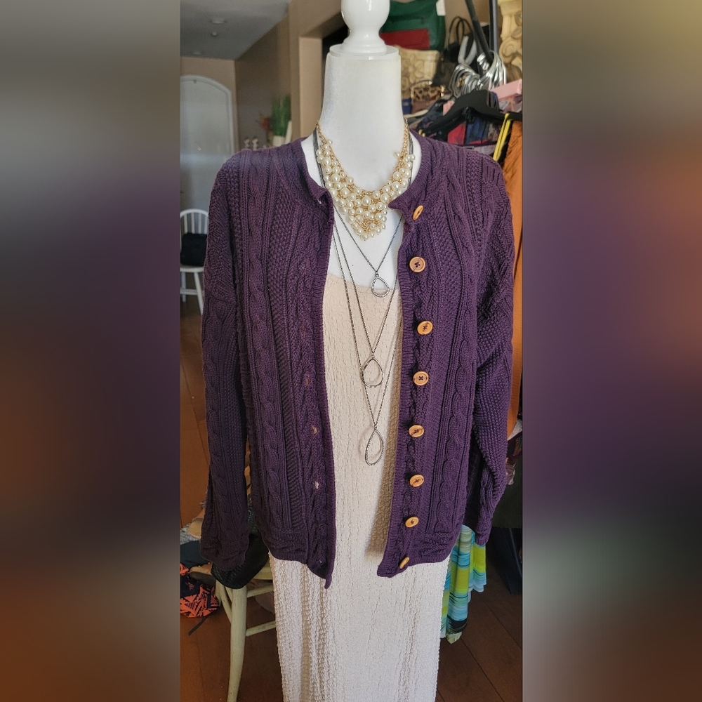 Ll Bean Button Down Sweater - image 1